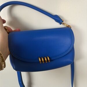 Charles and Keith blue crossbody purse